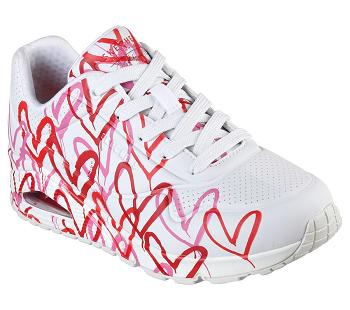 White / Red / Pink Skechers x JGoldcrown: Uno - Spread the Love | 7598L_USA