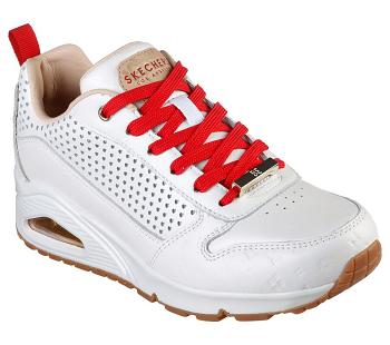 White / Red Skechers Uno - Hot Air | 6594C_USA