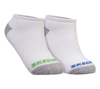 White Skechers 6 Pack Low Cut Walking | 7378R_USA