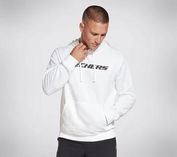 White Skechers Apparel Heritage Pullover Hoodie | 26120_USA