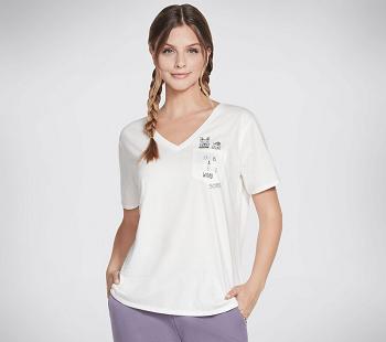 White Skechers BOBS Apparel 4 Legged Pocket | 47590_USA