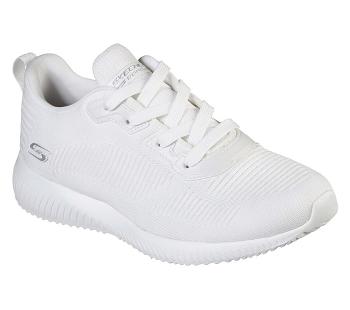 White Skechers BOBS Sport Squad - Tough Talk | 1423E_USA