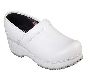 White Skechers Clog SR - Candaba | 5196B_USA
