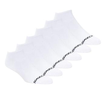 White Skechers Cotton No-Show - 6 Pack | 1889D_USA