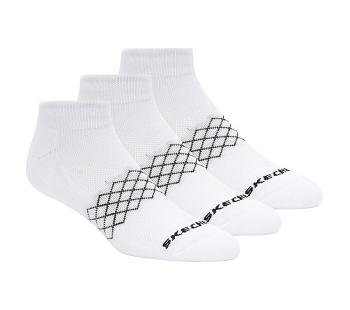 White Skechers Diamond Quarter - 3 Pack | 2000A_USA