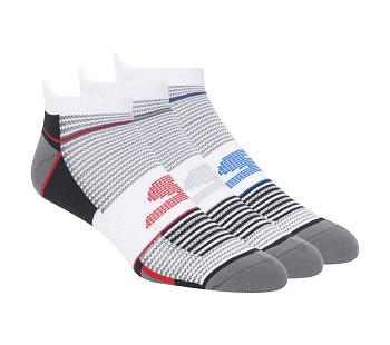 White Skechers Extended Size Sport Low Cut - 3 Pack | 2164L_USA