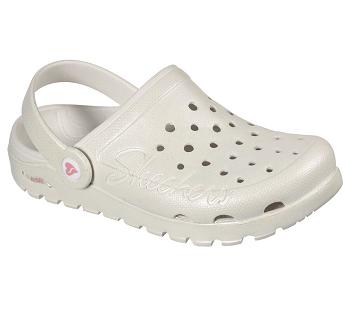 White Skechers Foamies: Arch Fit Footsteps - Pixie Dust | 5954A_USA