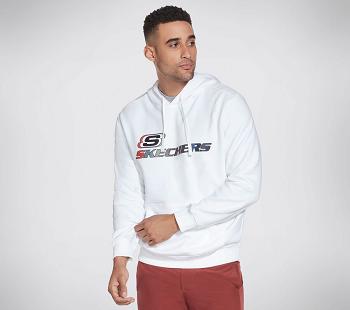 White Skechers GOLOUNGE Apparel S Ombre Hoodie | 2862K_USA