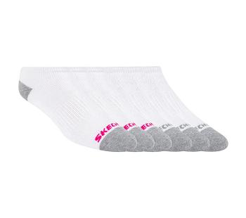White Skechers Low Cut Walking - 6 Pack | 3219G_USA