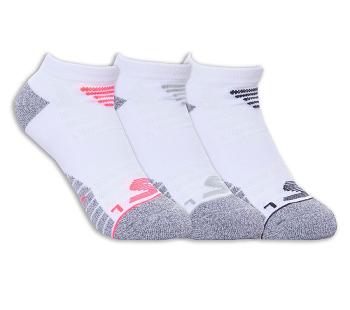 White Skechers No Show Microfiber - 3 Pack | 3134L_USA