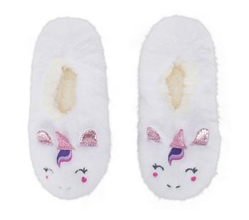White Skechers Plush Unicorn Slipper - 1 Pack | 2895X_USA