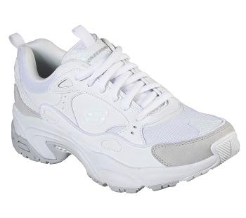 White Skechers Stamina - Cutting Ties | 3975D_USA