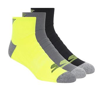 Yellow Skechers Extended Sizes Quarter - 3 Pack | 2162W_USA
